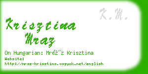 krisztina mraz business card